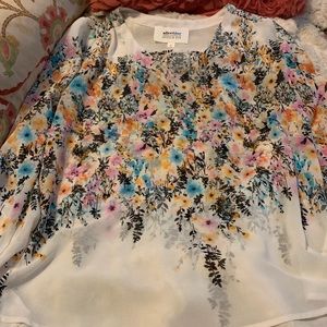 Sheer floral shirt